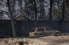 Καμένο όχημα στην Εύβοια - Η φωτιά «σάρωσε» το βόρειο τμήμα του νομού