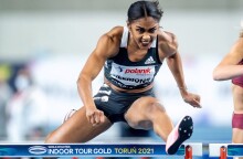 Η Αμερικανίδα Κριστίνα Κλέμονς στα 60 μετ' εμποδίων,Tόκιο 2021 © EPA/Tytus Zmijewski