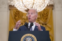 Ο πρόεδρος των ΗΠΑ, Τζο Μπάιντεν, κατά τη διάρκεια δηλώσεών του