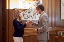 Συνάντηση Κυριάκου Μητσοτάκη με Roberta Metsola