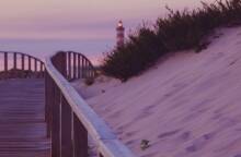 Τέλος καλοκαιριού σε μια παραλία στην Πορτογαλία