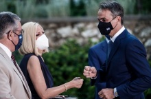 Επίσκεψη Κυριάκου Μητσοτάκη στη Φώφη Γεννηματά