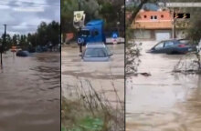 Στην Κέρκυρα ένα αυτοκίνητο παρασύρεται από τα ορμητικά νερά, καθώς η κακοκαιρία «Μπάλλος» πλήττει το νησί