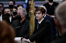 Η πιο συγκινητική στιγμή ήταν αυτή όπου ο γιος της, ο 17χρονος Γιώργος, εκφώνησε τον επικήδειο για τη μητέρα του.