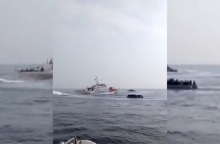 Η τουρκική ακτοφυλακή προσπάθησε να ωθήσει λέμβο με μετανάστες στα ελληνικά χωρικά ύδατα
