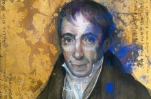 Ζωγραφικό έργο που απεικονίζει τον Αδαμάντιο Κοραή