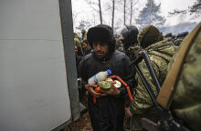 Πρόσφυγας στα σύνορα της Λευκορωσίας με την Πολωνία