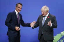 Ο Κυριάκος Μητσοτάκης και ο Μπόρις Τζόνσον