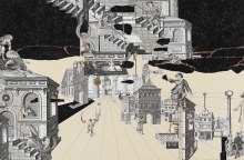 Πίνακας από την έκθεση Τα Τοπία του Μύθου 3 του Δημήτρη Καλοκύρης