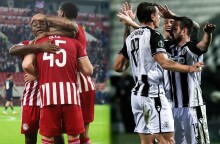 Παίκτες του Ολυμπιακού και του ΠΑΟΚ