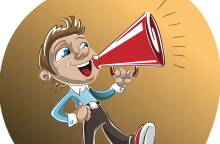 Cartoon με ένα αγόρι και μια ντουντούκα