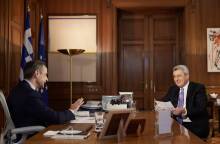 Συνέντευξη του πρωθυπουργού Κυριάκου Μητσοτάκη στον δημοσιογράφο Νίκο Χατζηνικολάου, στην εκπομπή "Ενώπιος Ενωπίω"