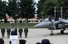 ΤΕΛΕΤΗ ΥΠΟΔΟΧΗΣ ΤΩΝ ΑΕΡΟΣΚΑΦΩΝ RAFALE ΣΤΗΝ 114 ΠΜ ΣΤΗΝ ΤΑΝΑΓΡΑ (ΜΙΧΑΛΗΣ ΚΑΡΑΓΙΑΝΝΗΣ/EUROKINISSI)