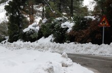 Χιονόπτωση στο δρόμο