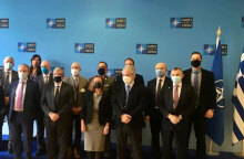 Ο Χρήστος Στυλιανίδης, υπουργός Κλιματικής Αλλαγής και Πολιτικής Προστασίας, με Ευρωπαίους αξιωματούχους