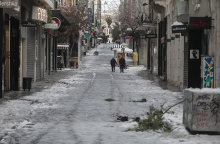 Χιόνια στο κέντρο της Αθήνας