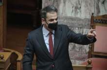 Ο Κυριάκος Μητσοτάκης στη συζήτηση στη Βουλή για την πρόταση μομφής