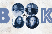 Ελένη Γκίκα (Fractal), Ελένη Κορόβηλα (BookPress), Γιάννης Μπασκόζος (Ο Αναγνώστης) και Μάκης Τσίτας (Diastixo.gr)