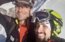 Ο Θεοφάνης - Ερμής Θεοχαρόπουλος με τον πατέρα του, Γιάννη