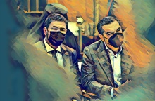 Εικονογράφηση που απεικονίζει τον Νίκο Ανδρουλάκη και τον Αλέξη Τσίπρα