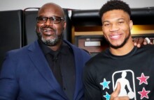 Ο Γιάννης Αντετοκούνμπο με τον Σακίλ Ο'Νιλ