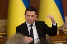 Ο πρόεδρος της Ουκρανίας, ο Βολοντίμιρ Ζελένσκι 