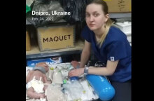 Νεογέννητο στην Ουκρανία σε αυτοσχέδιο καταφύγιο στην πόλη Ντνίμπρο