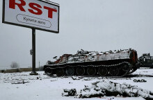 Κατεστραμμένο ρωσικό στρατιωτικό όχημα στην Ουκρανία