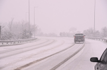 Χιόνια στην Εθνική Οδό