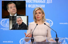 Μαρία Ζαχάροβα (κεντρική), Ντμίτρι Μεντβέντεφ και Σεργκέι Σοϊγκού (Ένθετες)