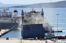 Euroferry Olympia: Εικόνα από την άφιξη του πλοίου στο λιμάνι του Αστακού