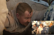 Ο άνδρας που βγήκε ζωντανός από τα χαλάσματα στο Χάρκοβο στην Ανατολική Ουκρανία