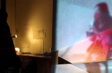 Από ένα εργαστήριο στην εκδήλωση MFA Open Studios.