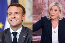 Γαλλικές εκλογές: Οι δύο από τους βασικούς διεκδικητές, Εμανουέλ Μακρόν και Μαρίν Λεπέν