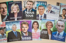 Αφίσες των υποψηφίων στις προεδρικές εκλογές της Γαλλίας