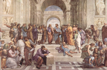 «Η Σχολή των Αθηνών», μια από τις διασημότερες νωπογραφίες του Ιταλού καλλιτέχνη της Αναγεννησιακής τέχνης, Ραφαήλ