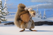 Στιγμιότυπο από τον Σκρατ και το βελανίδι του.