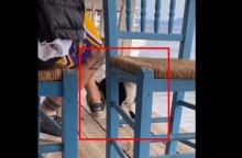 Η στιγμή που ο άνδρας κλωτσά τη γάτα στη θάλασσα - Τη δελέασε με φαγητό σε ψαροταβέρνα στην Αιδηψό