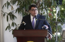 ΣΥΝΑΝΤΗΣΗ ΥΠΕΞ ΝΙΚΟΥ ΔΕΝΔΙΑ ΜΕ ΤΟΝ ΝΕΟ ΠΡΕΣΒΗ ΤΩΝ ΗΠΑ GEORGE TSUNIS (ΓΡ. ΤΥΠΟΥ ΥΠ. ΕΞΩΤΕΡΙΚΩΝ/EUROKINISSI)