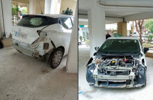 «Φτερά» έκαναν τα εξαρτήματα από σταθμευμένο σε πιλοτή αυτοκίνητο στη Θεσσαλονίκη