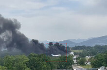 Η φωτιά στη Γενεύη κοντά στο αεροδρόμιο και το αεροπλάνο που προσγειώνεται