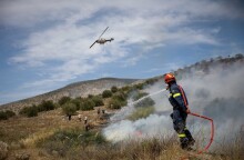 Πυρκαγιά στον Υμηττό, που ξεκίνησε από την 'Ανω Γλυφάδα και κατέληξε στον δήμο Βούλας- Βάρης- Βουλιαγμένης