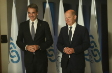 Συνάντηση Μητσοτάκη και Σολτς στη Θεσσαλονίκη