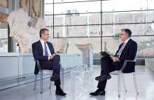 Συνέντευξη του Έλληνα πρωθυπουργού Κυριάκου Μητσοτάκη στην ΕΡΤ