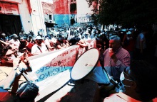 Συγκέντρωση απεργών οδηγών του ΟΑΣΑ