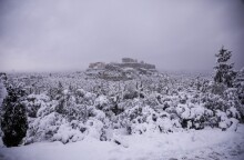 Η χιονισμένη Ακρόπολη