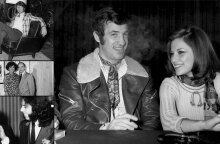 Αριστοτέλης Ωνάσης, Σταμάτης Κόκοτας, Σίρλεϊ Μπάσεϊ, Πιερ Καρντέν και Ζαν-Πολ Μπελμοντό στο Χίλτον Αθηνών