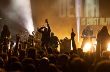 Στιγμιότυπο από τη συναυλία των Dark Tranquillity στην Αθήνα