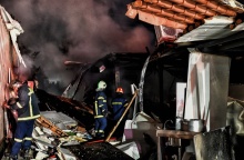 Έκρηξη σε χώρο εστίασης στην Κόρινθο - Φωτογραφία από την επιχείρηση κατάσβεσης