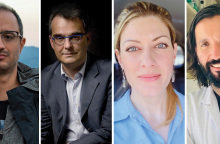 Οι επιστήμονες Γιώργος Καργιολάκης, Γιώργος Παππάς, Μυρτάνη Πιερή και Γιάννης Πρασσάς